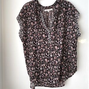 Xirena blouse with paisley type print, size small